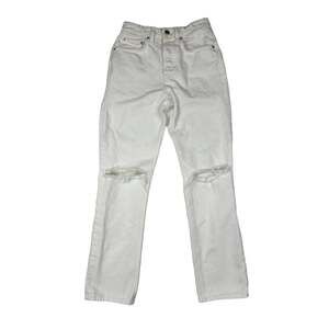 GRLFRND - The Karolina High Rise Straight Jeans in White